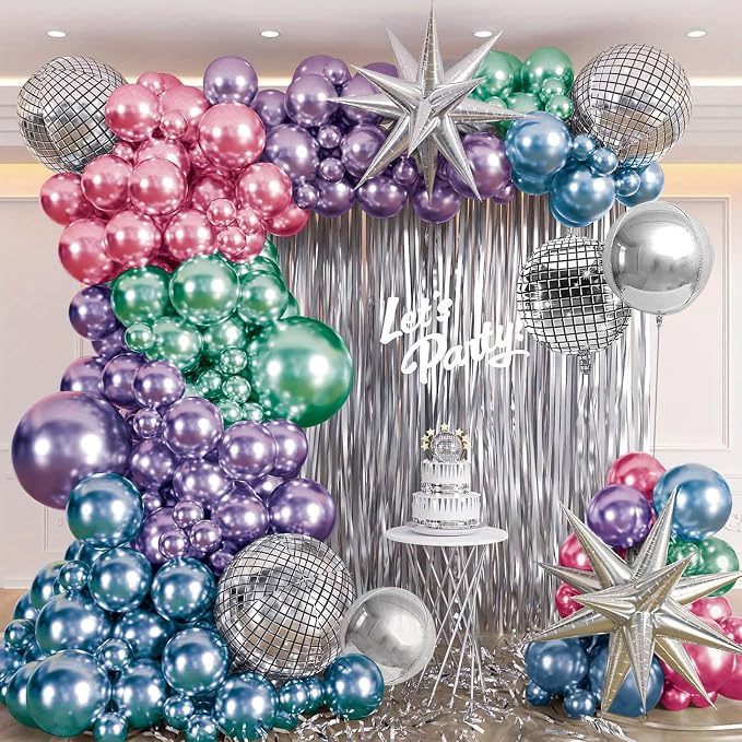 Metallic Balloon Garland Arch Kit, - Image 2