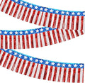 BEISHIDA Star Fringe Garland Banner 3Pack 30ft Wall Tinsel Foil Streamers | Red by Beishida