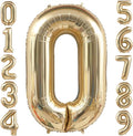 Champagne Gold 0 Balloon, 40 Inch Light Gold Number 0 Balloon Big Foil Mylar by BBPOOL