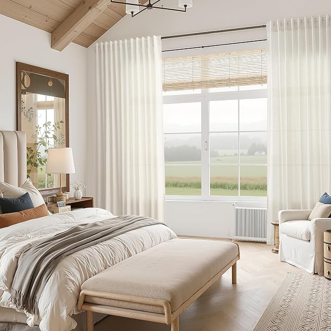 Natural Linen Curtains 80 Inch Length - Image 7