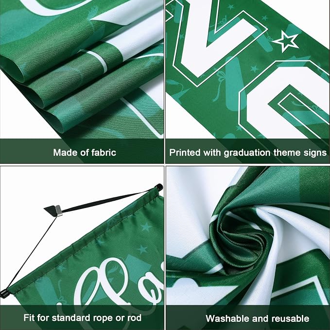Moukeren 3 Pieces 2026 Graduation Party Decorations Graduation Porch Sign Class - Image 3