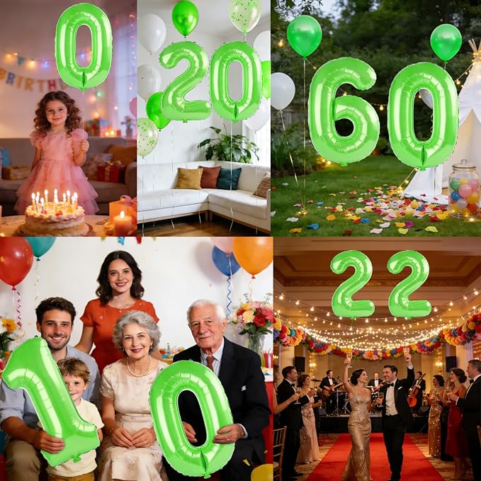 40 Inch Number 60 Balloons for 60th Birthday Party Decorations, 0-100 Fruit - Image 7