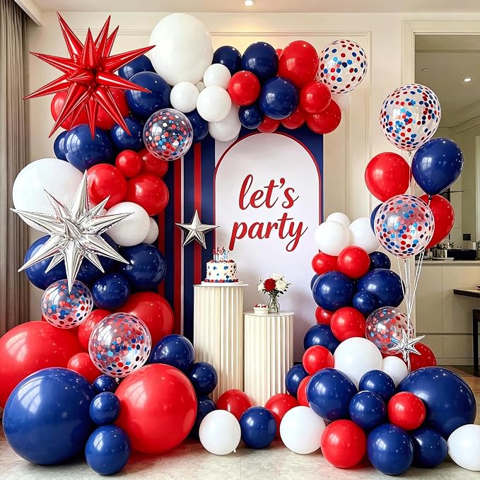 Red White and Blue Balloon Arch Kit, Party Decor | Red White Blue Balloons - Image 5