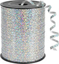500 Yards Silver Curling Crimped Ribbon Balloon String Shiny Metallic Roll by Unknown
