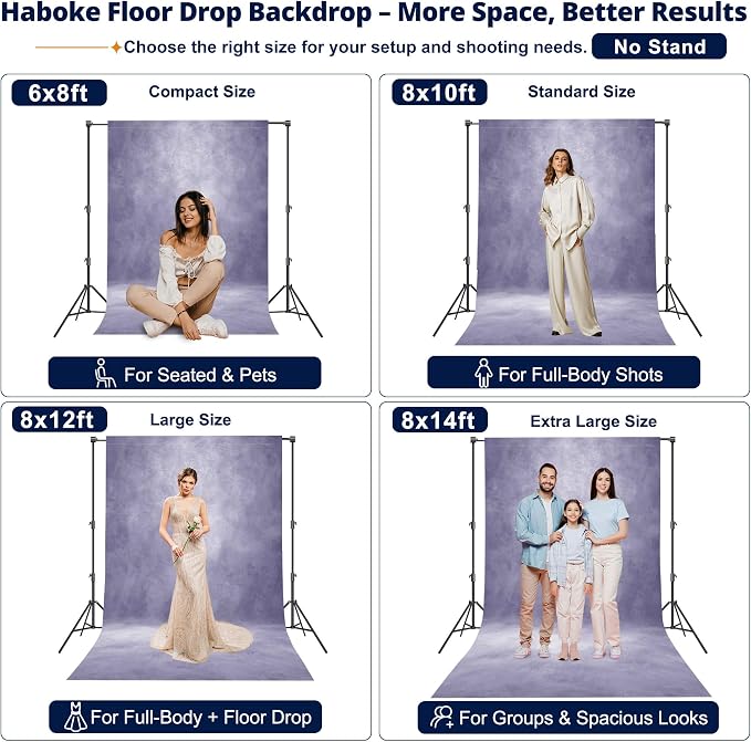 Abstract Photography Backdrop for Photoshoot 8x10ft, Light Purple, No Stand | - Image 2