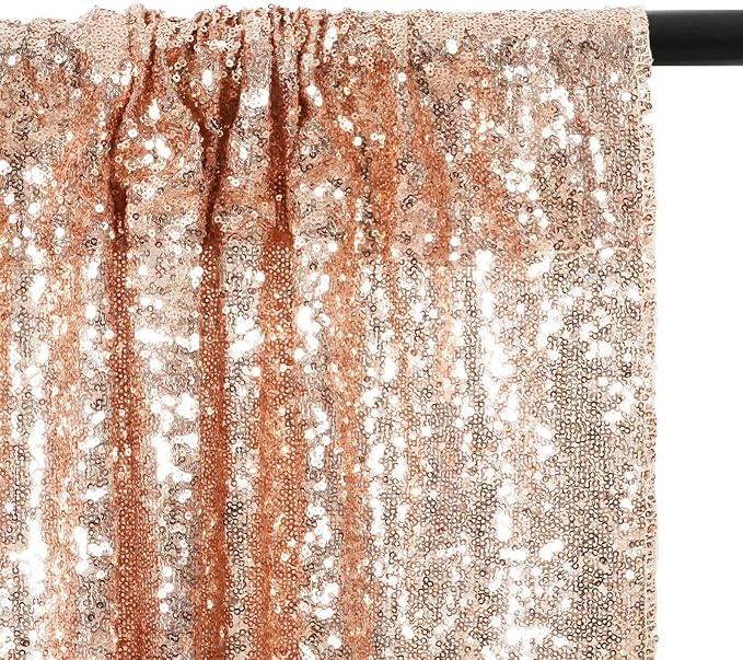 Eternal Beauty Rose Gold 3mm Sequin Backdrop 10x10 Ft - Image 7