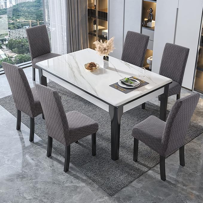 Waterproof Dining Chair Covers Set of 2 Parsons Chair Slipcovers | Double - Image 6
