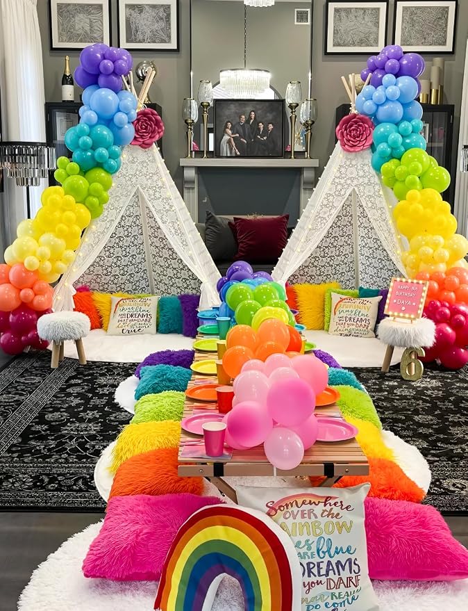 Rainbow Balloon Garland Arch Kit, Latex | Colorful Back to School Balloons Arch - Image 6