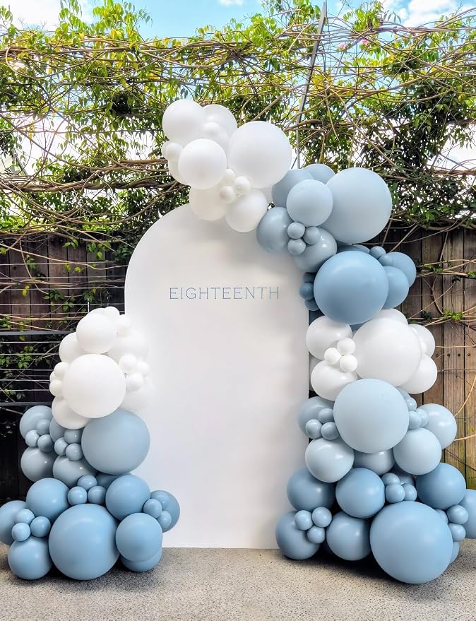 Dusty Blue Balloon Arch Kit, Baby Shower Decorations - Image 4