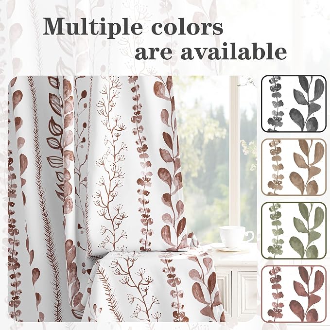 95% Blackout Curtains for Bedroom, Thermal Insulated Privacy Protection Back - Image 3