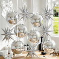 9 Pcs Silver Round Foil Balloons and Star Balloons 22/18 4D Ball Balloon by Froova