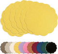 AHHFSMEI Round Faux Linen Placemats Set of 6 Heat Resistant Non-Slip Stain by AHHFSMEI