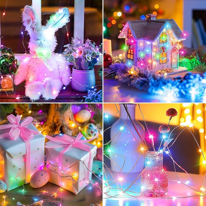Brightown 12 Pack Easter Day Pastel LED Fairy Lights Battery Operated - Image 6
