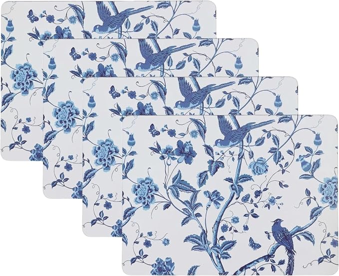 Laura Ashley Cork Placemats, 16 x 12-inch, Summer Palace Blue | Ideal by Unknown