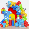 Amandir 153Pcs Blue Red Yellow Balloon Arch Garland Kit, Different Sizes 18 12 by Amandir