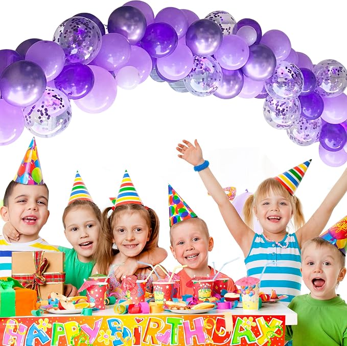 Togvu Purple Balloons, 60 Packs 12 Inch Metallic Chrome Pearl Macaron Light - Image 6