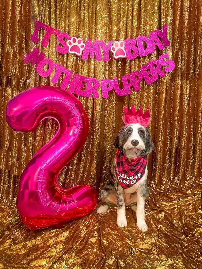 2 Balloon Numbers Birthday Decorations, 40In Rose Purple Balloons - Image 3