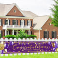 Graduation Decoration Banner Purple and Gold Graduation 2026 Banner Sign Gold by AVEZANO