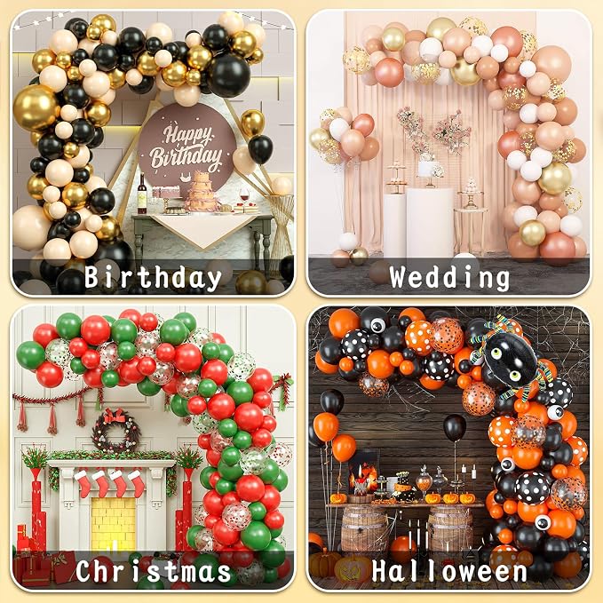 Balloon Arch Kit Stand for Birthday Decoration 8.2FT & 6FT | Black Adjustable - Image 5
