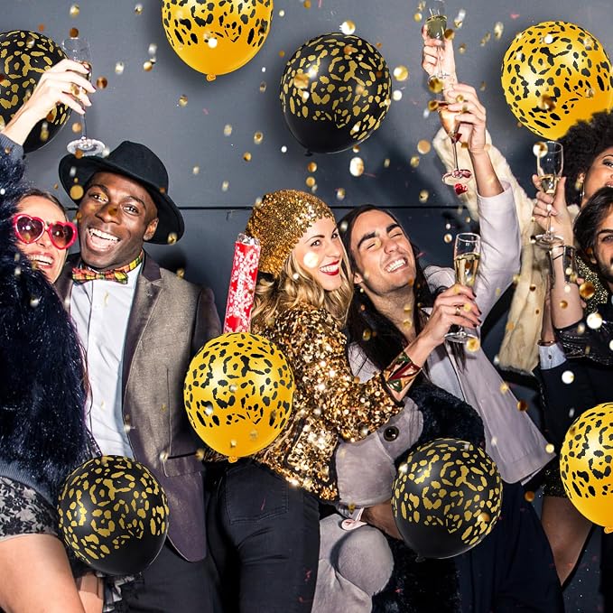 Gejoy 36 Pcs Cheetah Balloons Leopard Print Balloons 12 Inch Spots Latex - Image 4