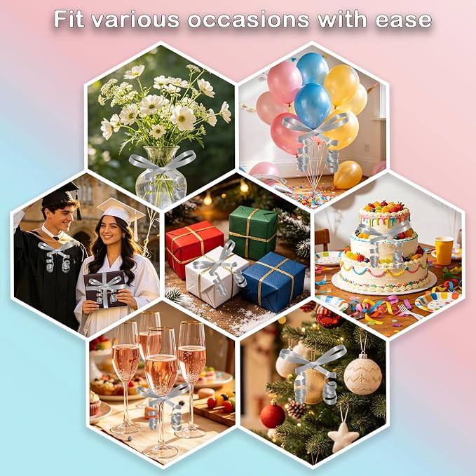 500 Yard White Curling Ribbon Balloon Ribbon 1/5 Inch Ribbon - Image 4