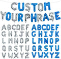 TONIFUL Blue and Gold Letter Balloons 52 Pcs 2 Sets A-Z Alphabet Banner Kit 16 by TONIFUL
