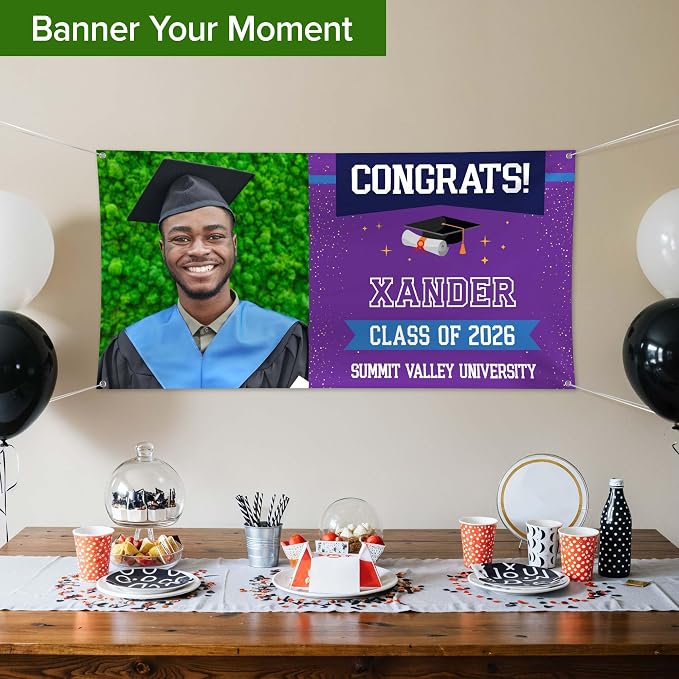Graduation Banner, Personalized Class of 2026 Backdrop - Image 3