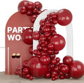 PartyWoo Burgundy Balloons 127pcs Dark Chestnut Red Maroon Color | 36 18 12 10 by PartyWoo