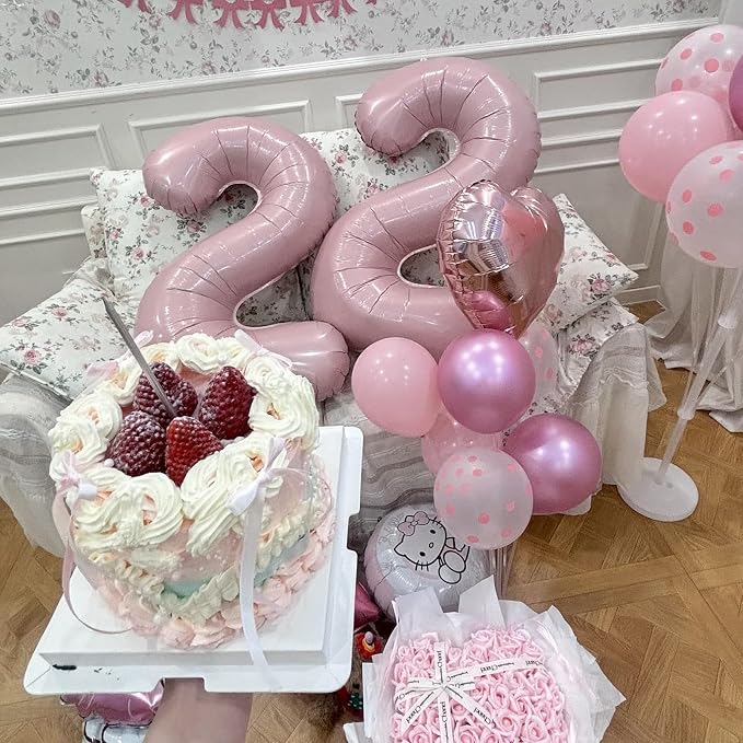 40 Inch Pink Number 4 Foil Balloon - Image 6