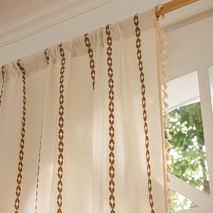 Sutuo Home Boho Curtains 63 Inch Length - Image 3