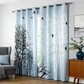 SUBRTEX Boho Leaf Printed Curtains 95 inch Long 2 Panels, Room Darkening by Subrtex