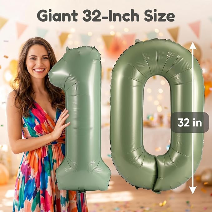 Number 10 Balloon Foil Mylar Balloons - Image 4