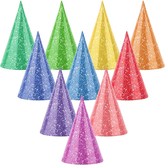 10 Pcs Mini Birthday Hats for Stuffed Animals Paper Cone Tiny Party Hats for by Adecortalk