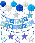 Blue Happy Birthday Decorations, Party Decorations Banners by Unknown