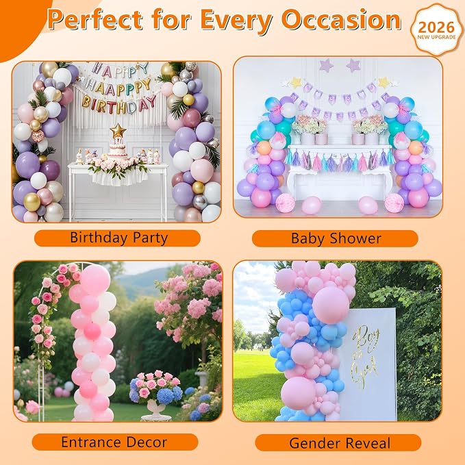 Balloon Stand Kit Set of 2, 7FT Metal Balloon Pillars Stand - Image 7