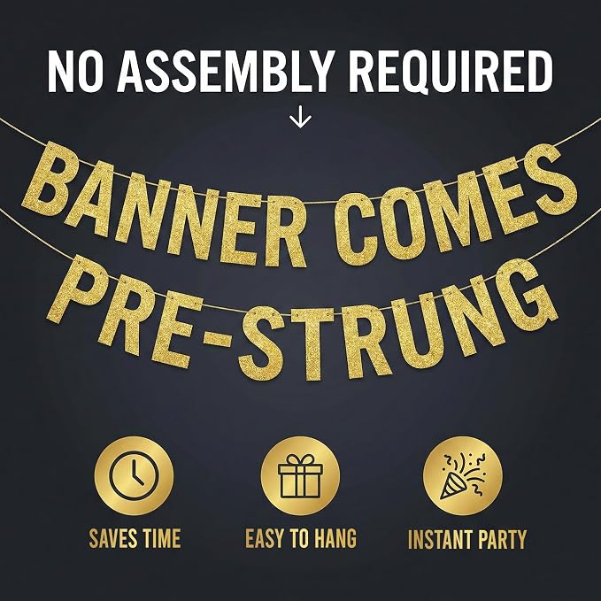 Pre-Strung The Man The Myth The Legend Red Glitter Banner - Image 5