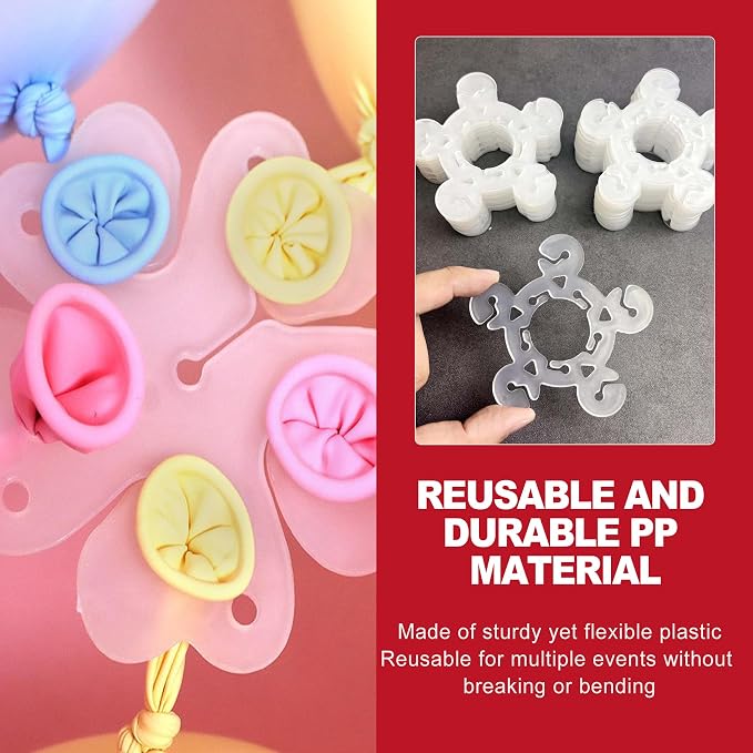 80 Pack Easy Balloon Knotter Tying Tool Device - Image 3