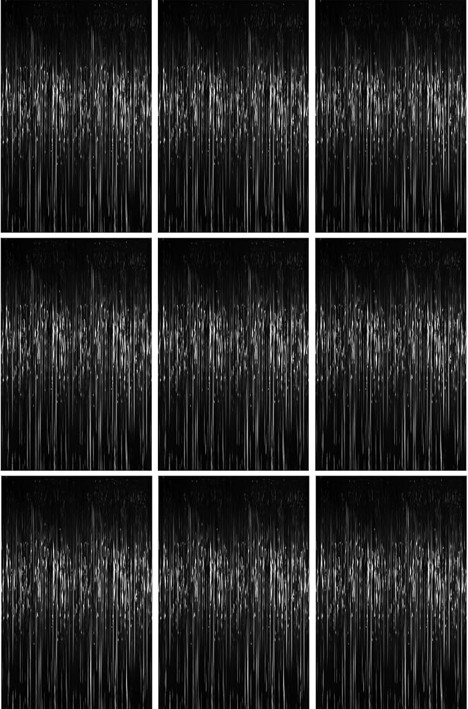 Voircoloria Black Foil Fringe Backdrop Curtains, Birthday Party Decorations by Voircoloria
