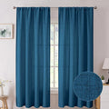 Tollpiz Short Linen Curtain Bedroom Rod Pocket Semi Sheer Curtains Burlap Light by Tollpiz
