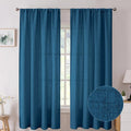 Tollpiz Short Linen Curtains Bedroom Rod Pocket Semi Sheer Curtain Burlap Light by Tollpiz