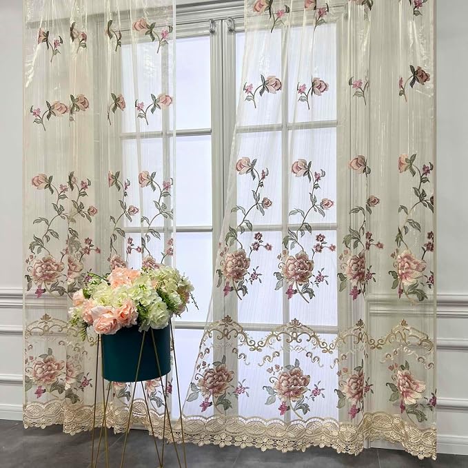 Luxury Embroidered Sheer Curtain - Image 2