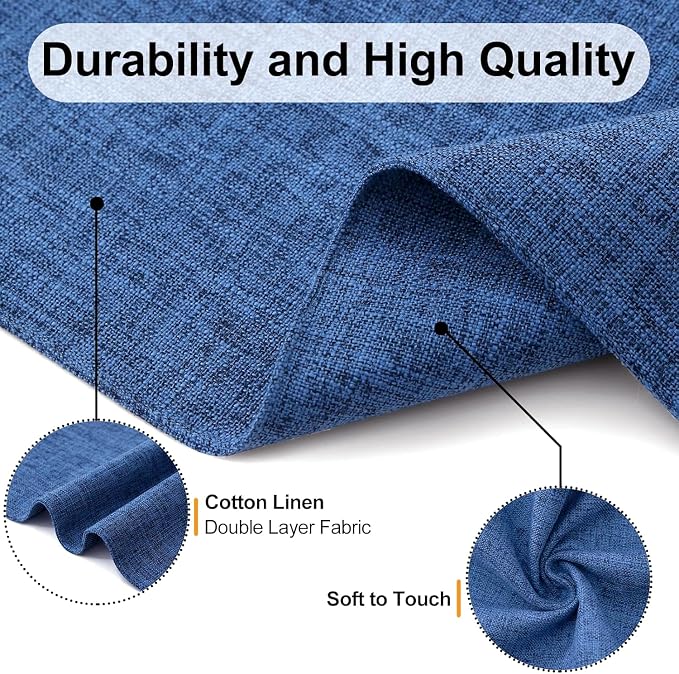 Homaxy Cloths Placemats for Dining Table Set of 6, Cotton Linen Blend Table Mats - Image 5