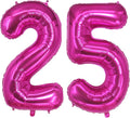 Jonhamwelbor Hot Pink 25 Numbers Balloon Jumbo Giant Big Large 25 Foil Mylar by Jonhamwelbor