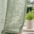 Anmao Sage Green Semi Sheer Light Filtering Curtains 84 Inches Long 2 Panels by Anmao