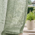 Anmao Sage Green Semi Sheer Light Filtering Curtains 54 Inches Long 2 Panels by Anmao