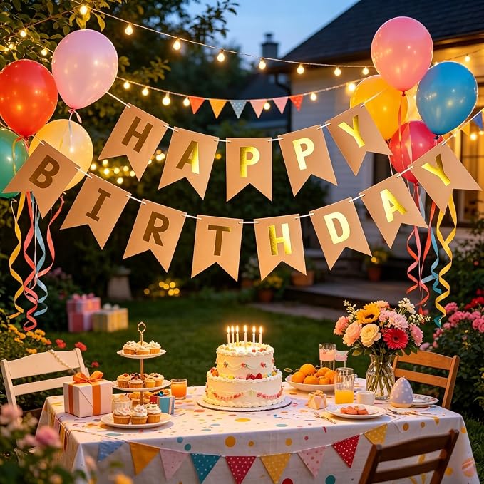 Happy Birthday Banner Birthday Party Supplies - Image 5