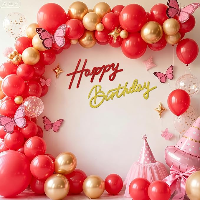 TONIFUL Happy Birthday Sign for Backdrop - Image 5