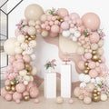 Amandir 173Pcs Boho Dusty Pink Balloon Arch Garland Kit | Neutral Baby Pink by Amandir