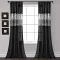 Lush Decor Night Sky Window Curtain Panel, Single 42"W x 95"L Black by LushDecor