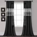 Lush Decor Night Sky Window Curtain Panel, Single 42"W x 84"L Black by LushDecor